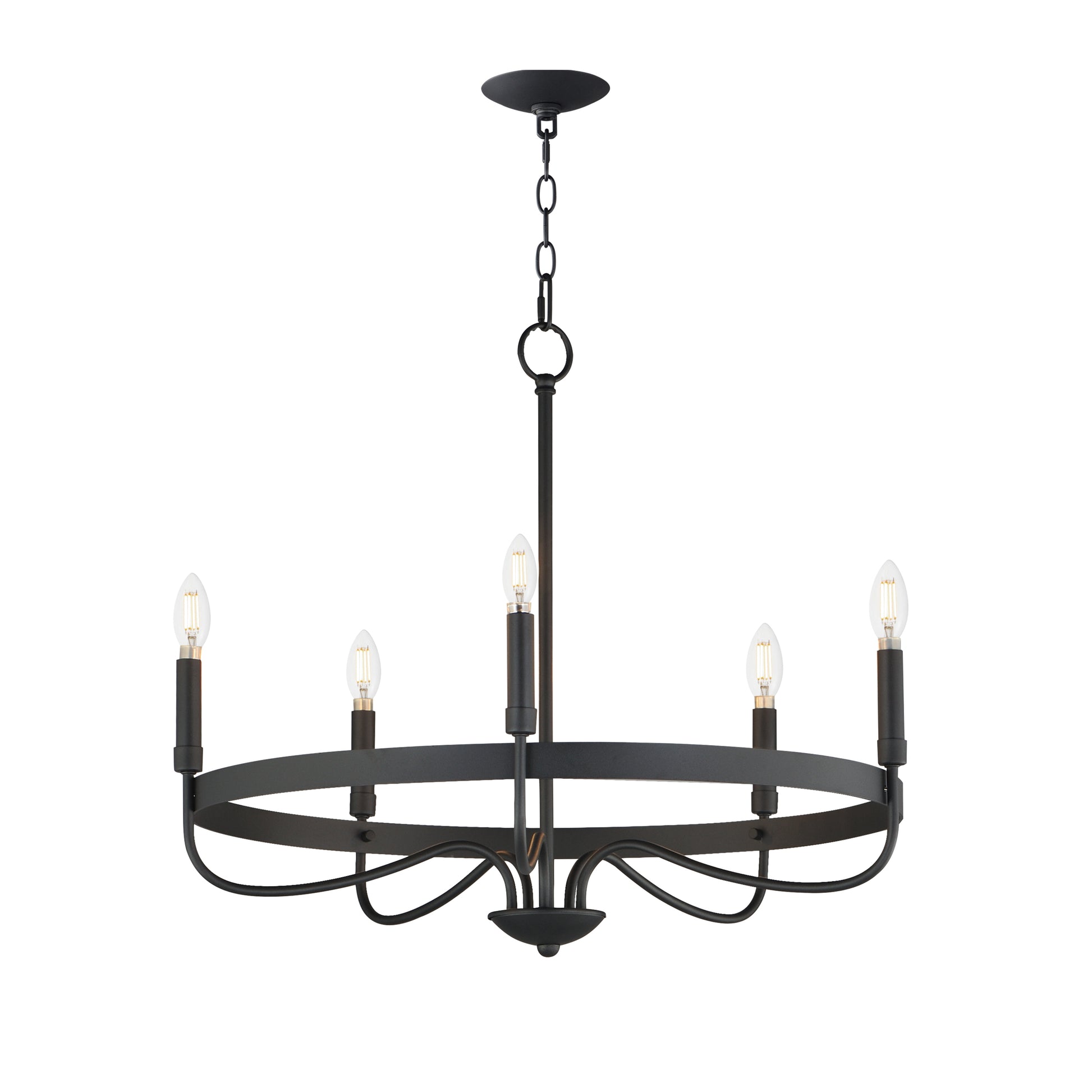 Frankie 5-Light Chandelier Black by Maxim Lighting