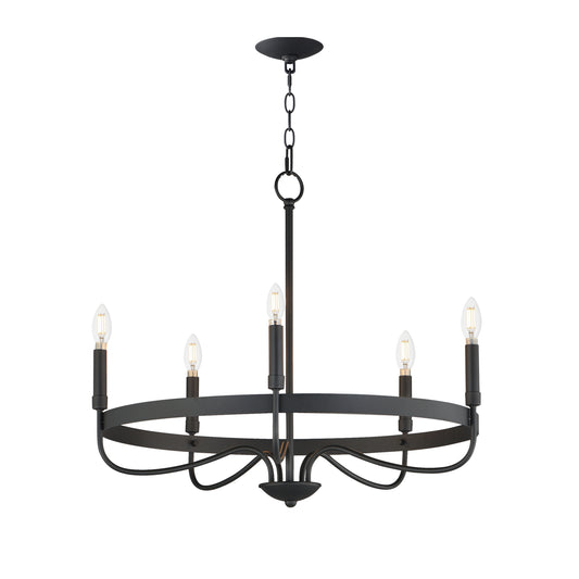 Frankie 5-Light Chandelier Black by Maxim Lighting