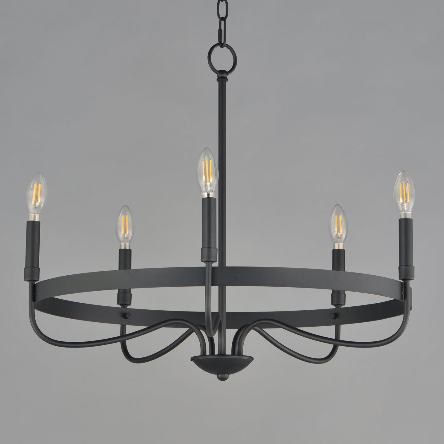 Frankie 5-Light Chandelier Black by Maxim Lighting