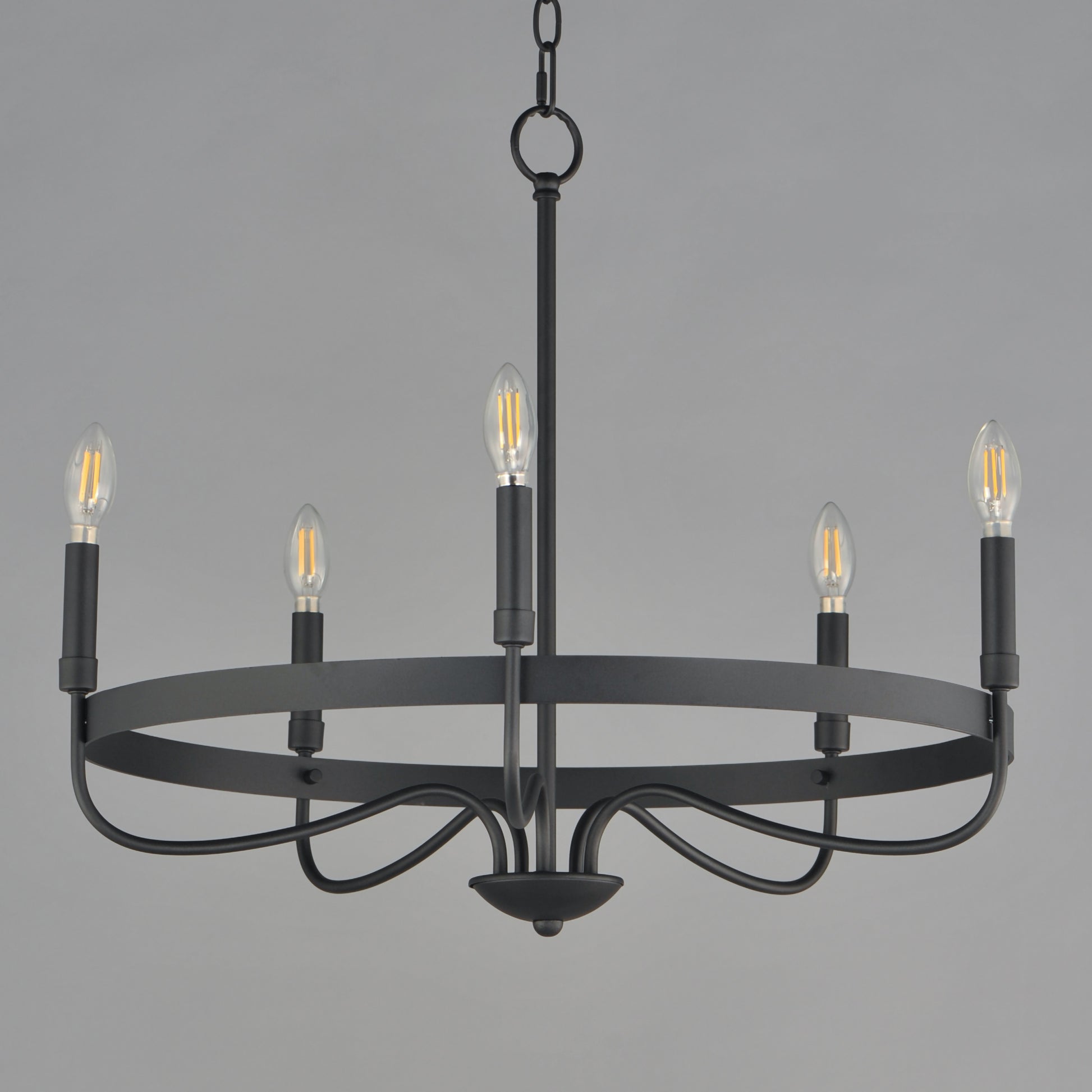 Frankie 5-Light Chandelier Black by Maxim Lighting