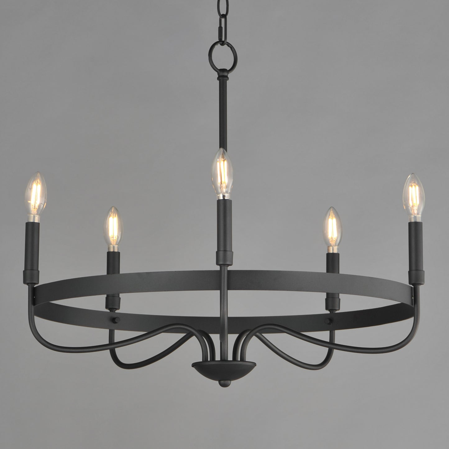 Frankie 5-Light Chandelier Black by Maxim Lighting