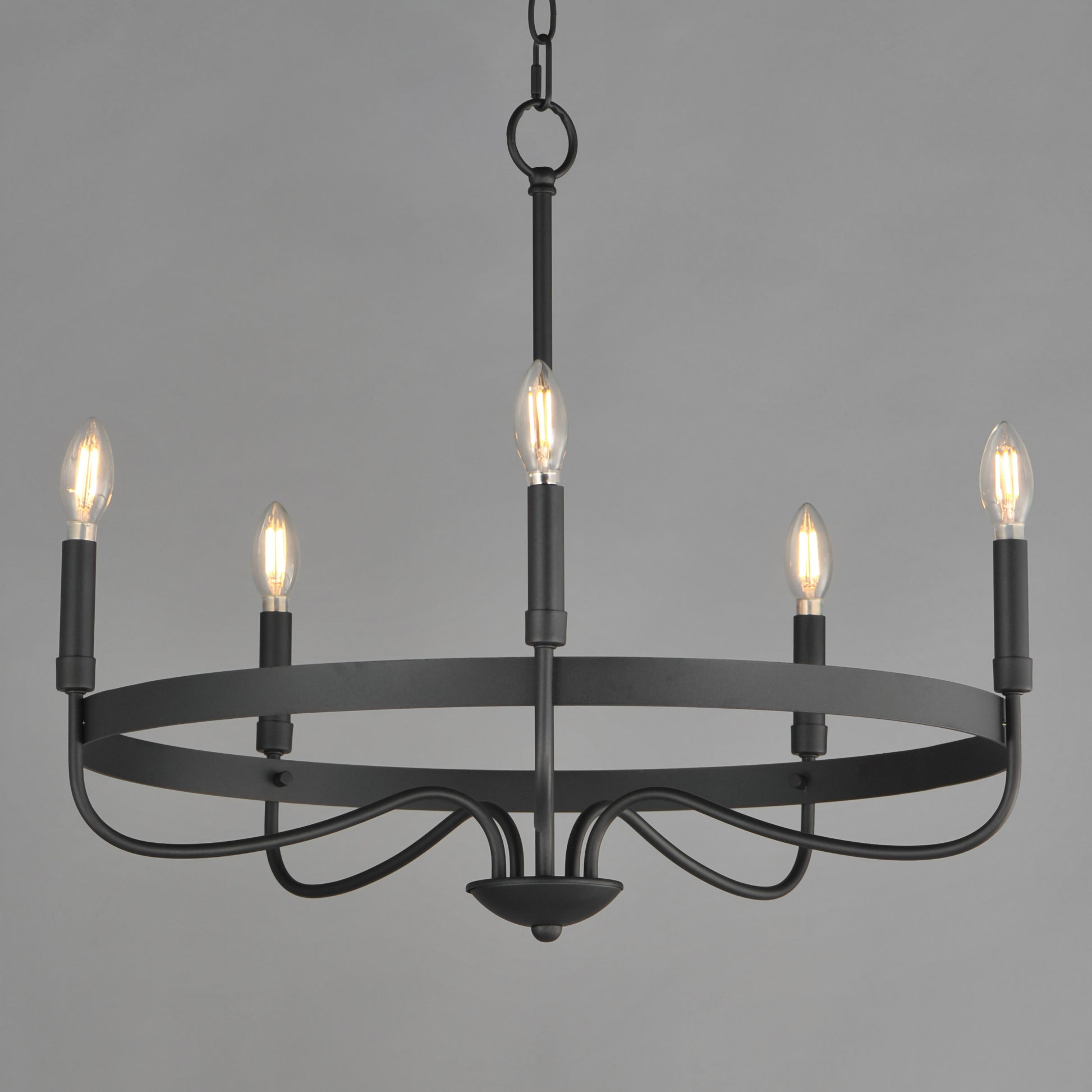 Frankie 5-Light Chandelier Black by Maxim Lighting