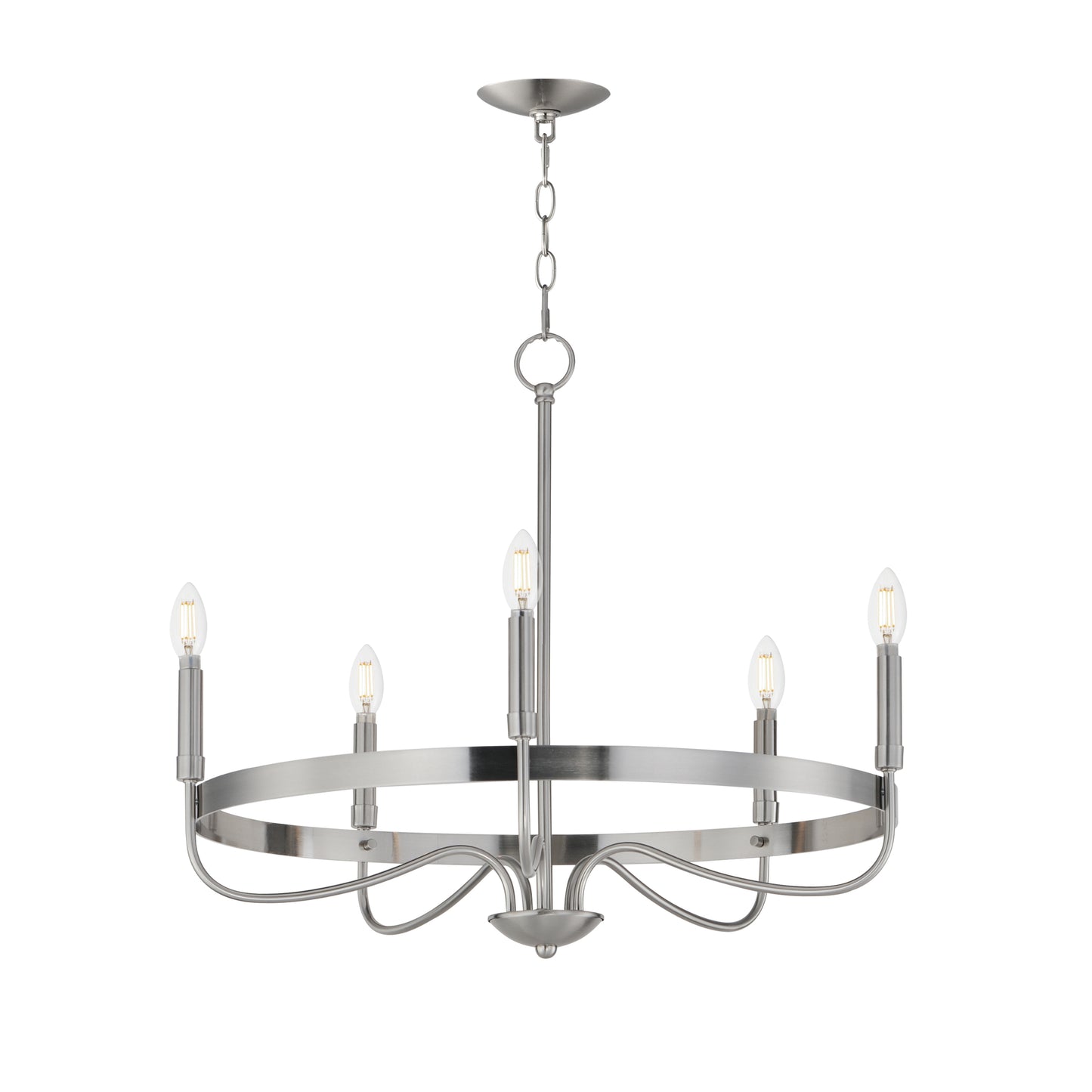 Frankie 5-Light Chandelier Satin Nickel by Maxim Lighting