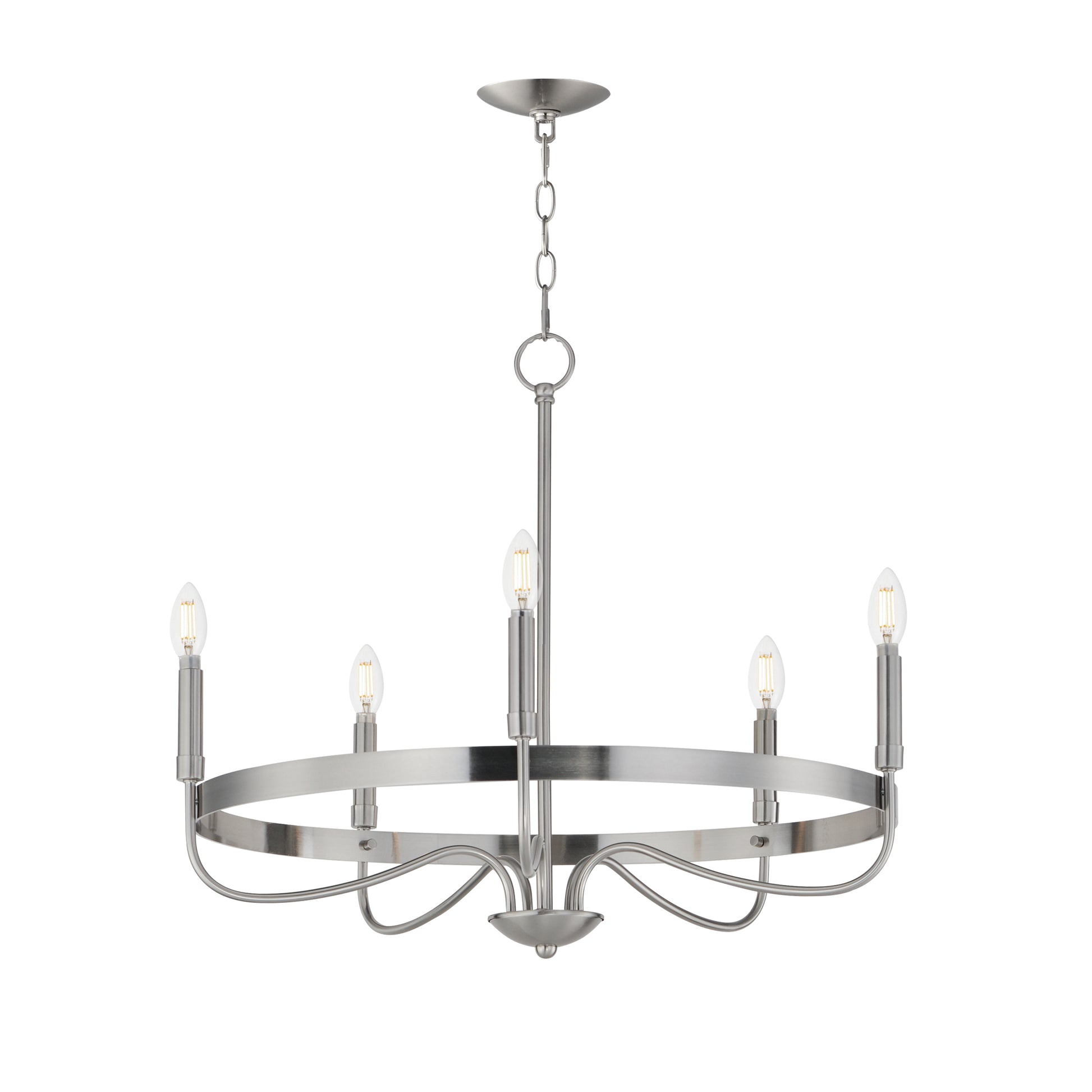 Frankie 5-Light Chandelier Satin Nickel by Maxim Lighting