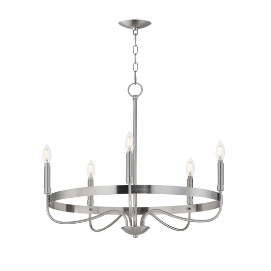 Frankie 5-Light Chandelier Satin Nickel by Maxim Lighting