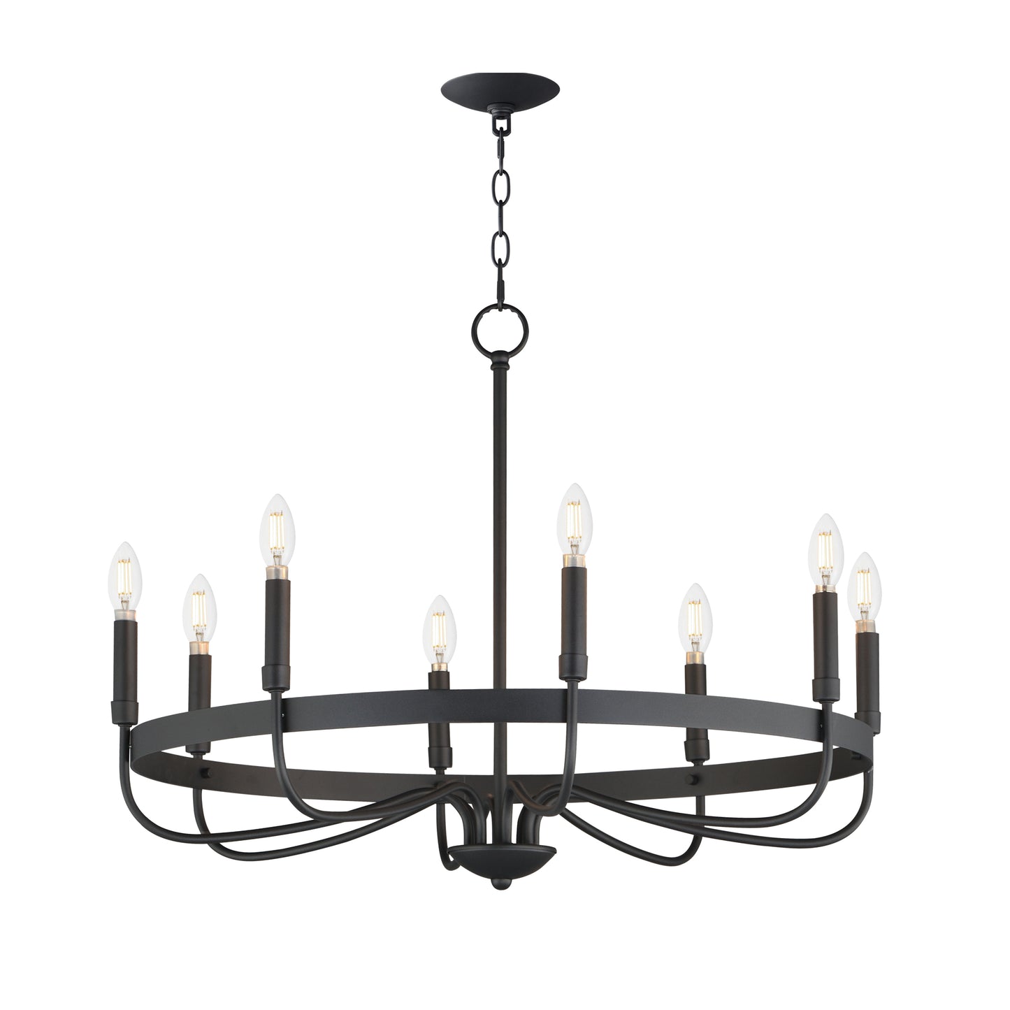 Frankie 8-Light Chandelier Black by Maxim Lighting