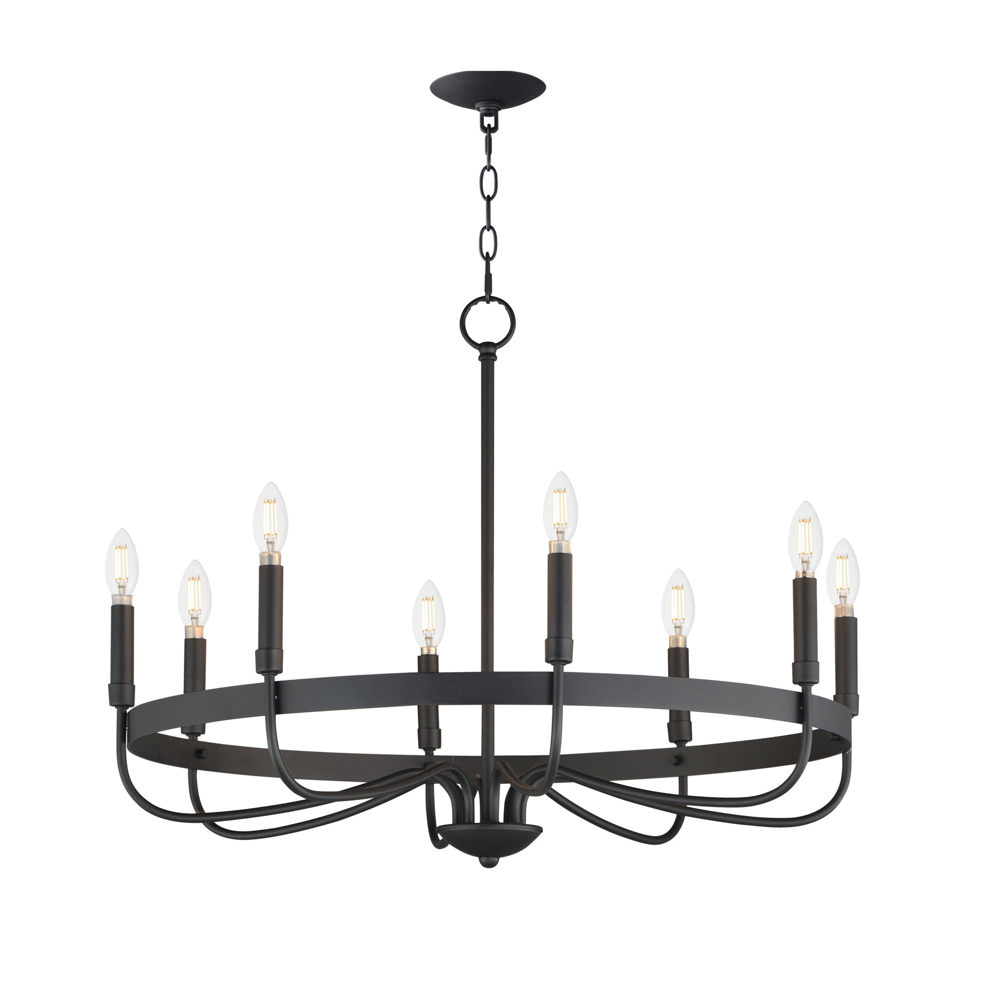 Frankie 8-Light Chandelier Black by Maxim Lighting
