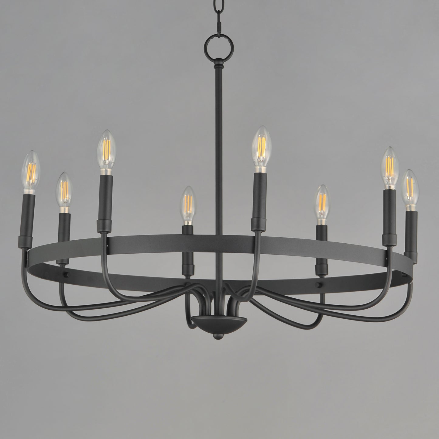 Frankie 8-Light Chandelier Black by Maxim Lighting
