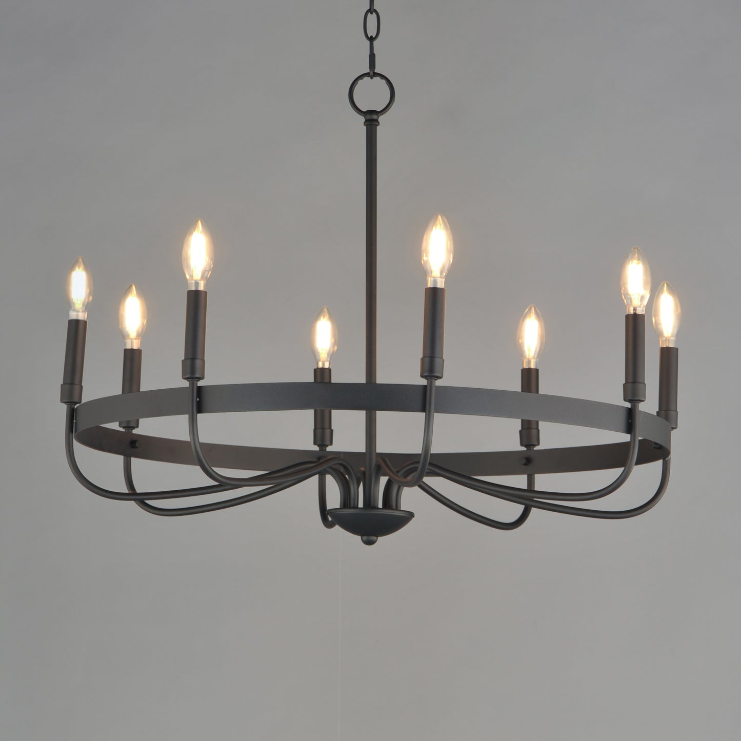 Frankie 8-Light Chandelier Black by Maxim Lighting
