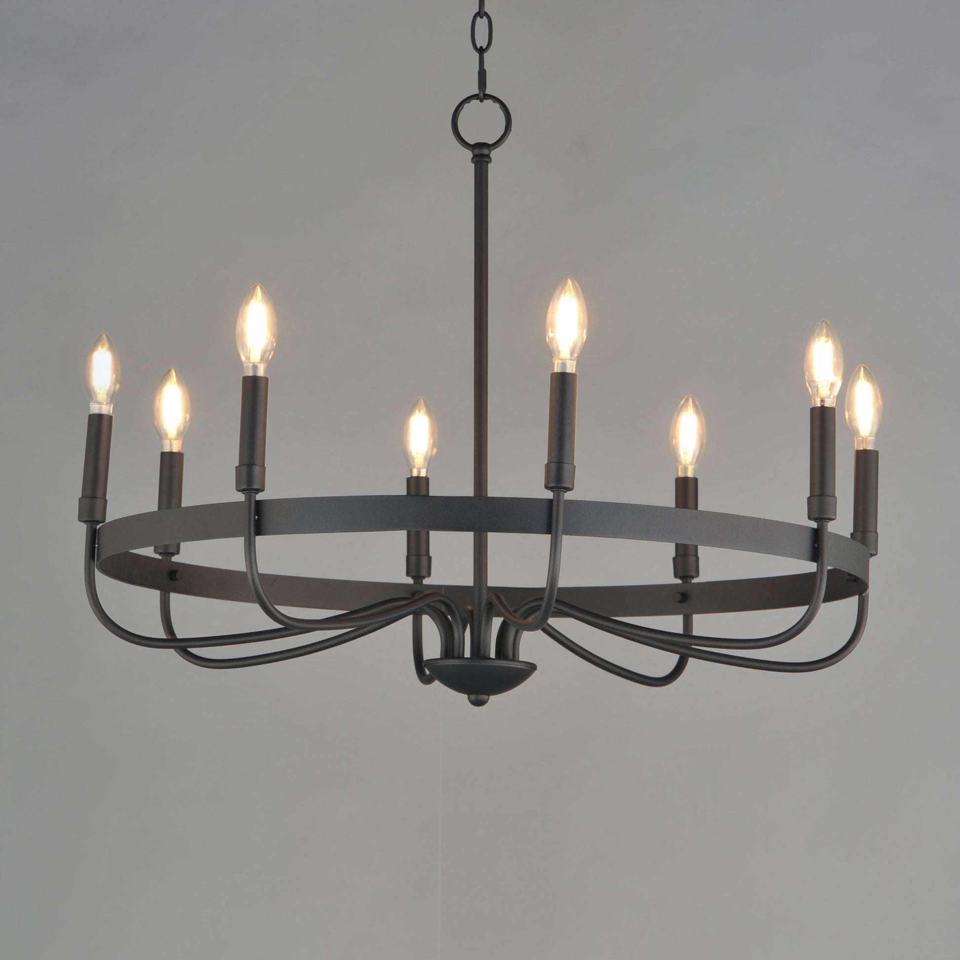 Frankie 8-Light Chandelier Black by Maxim Lighting