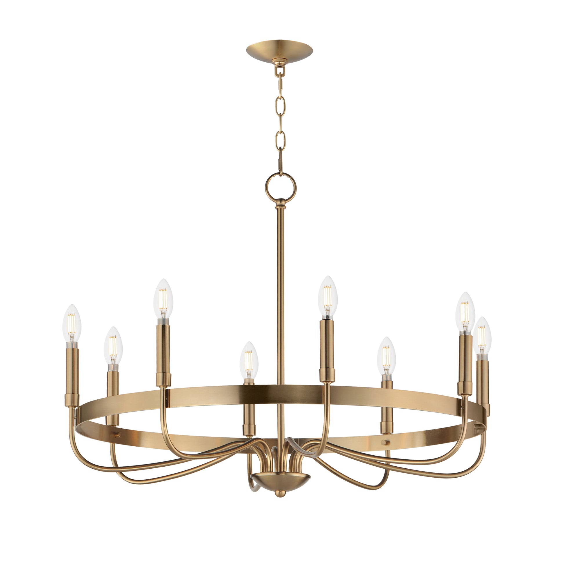 Frankie 8-Light Chandelier Heritage by Maxim Lighting