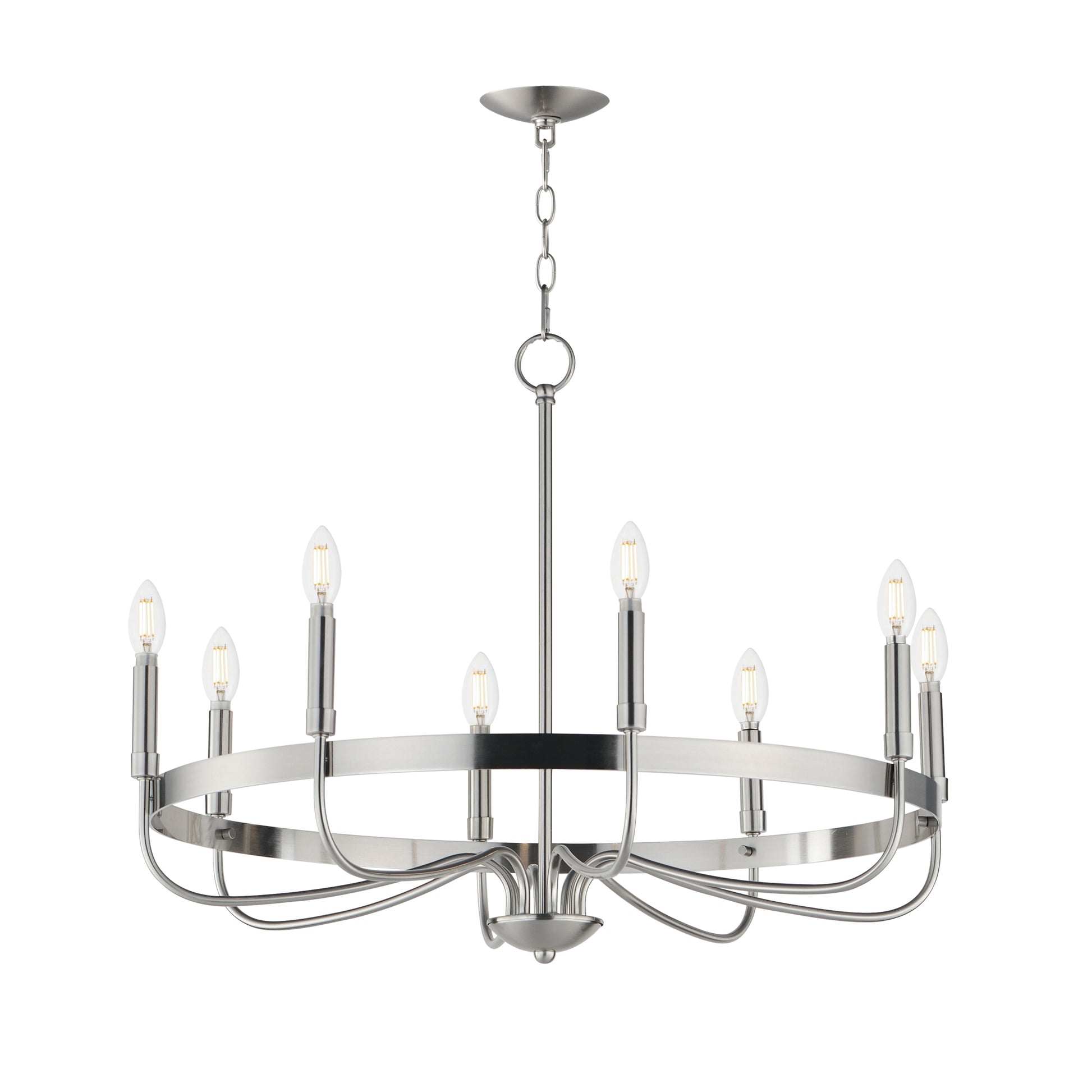 Frankie 8-Light Chandelier Satin Nickel by Maxim Lighting