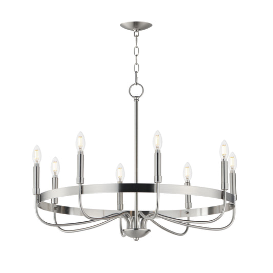 Frankie 8-Light Chandelier Satin Nickel by Maxim Lighting