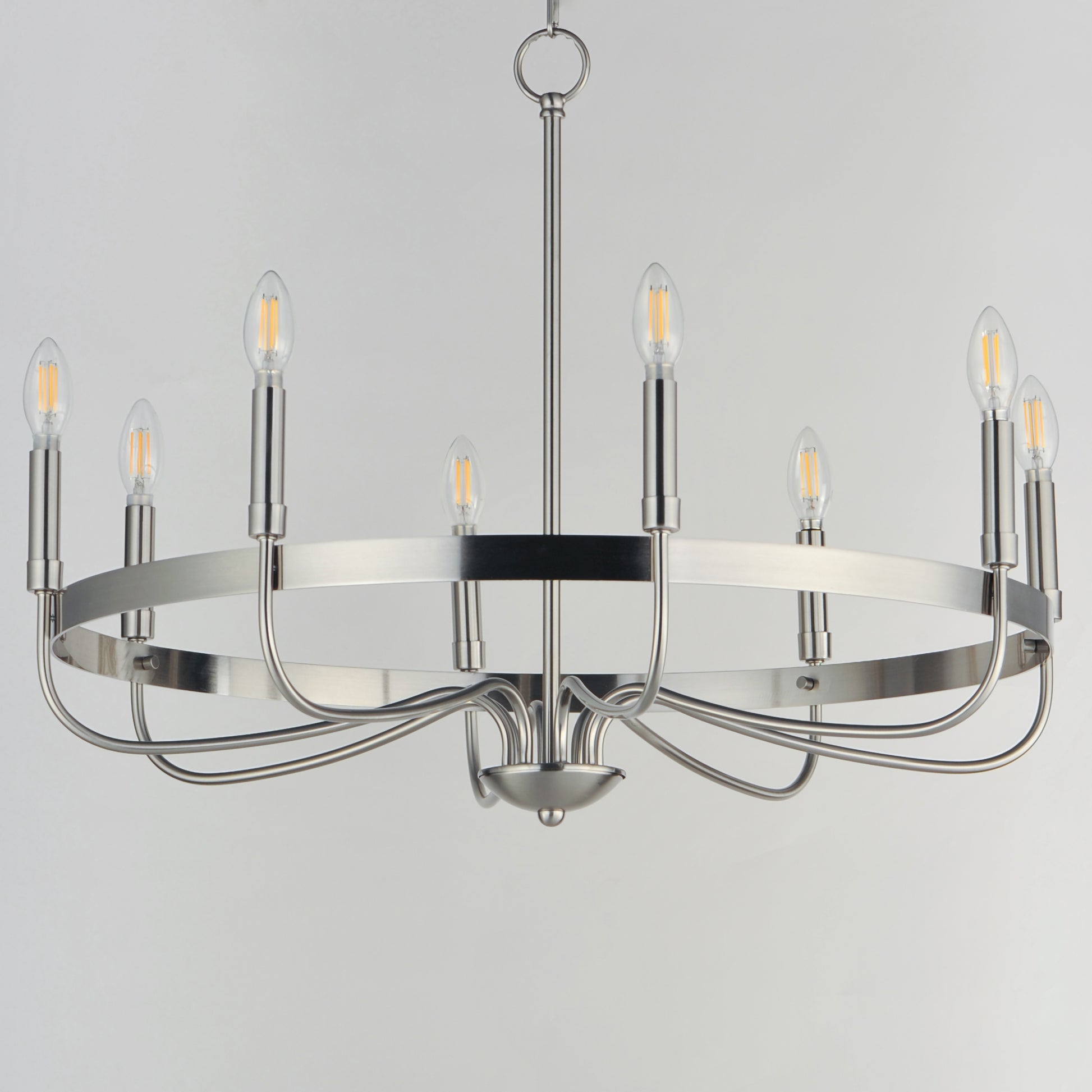 Frankie 8-Light Chandelier Satin Nickel by Maxim Lighting