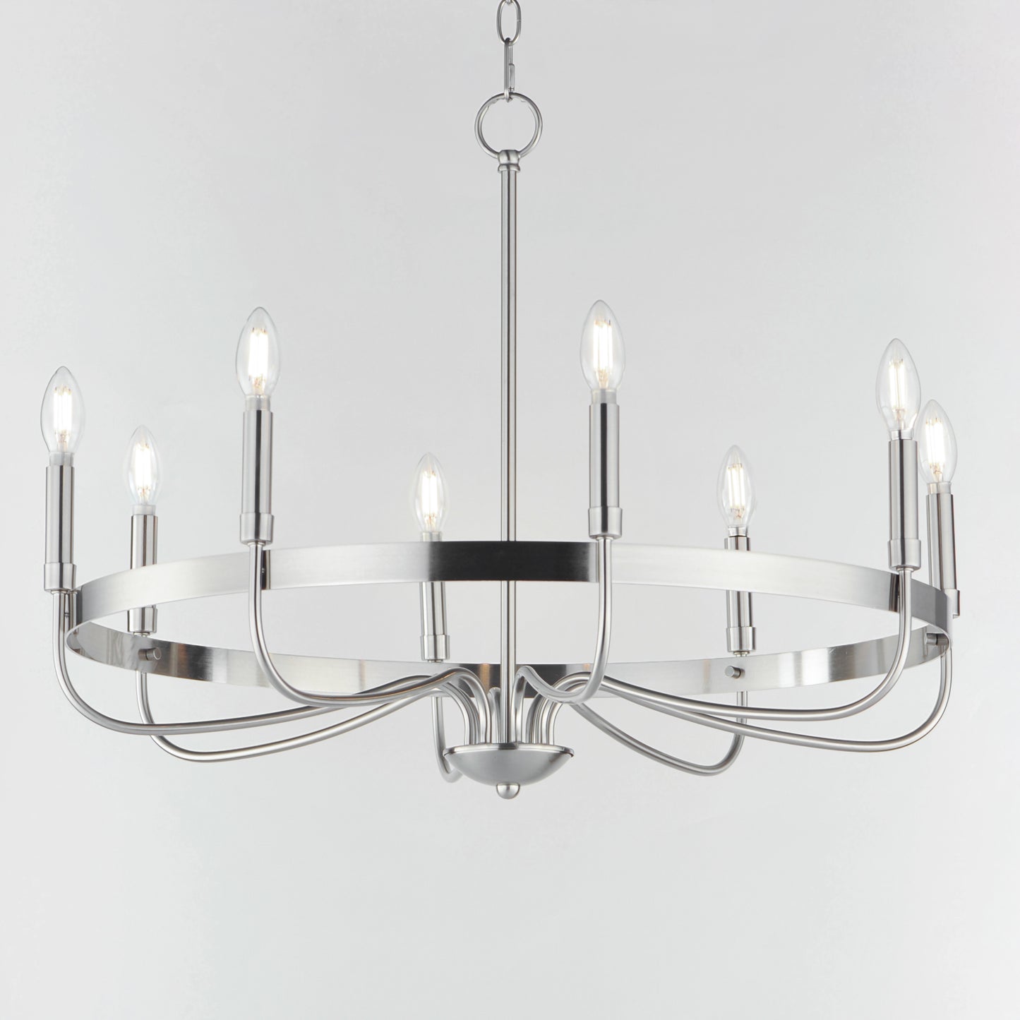 Frankie 8-Light Chandelier Satin Nickel by Maxim Lighting