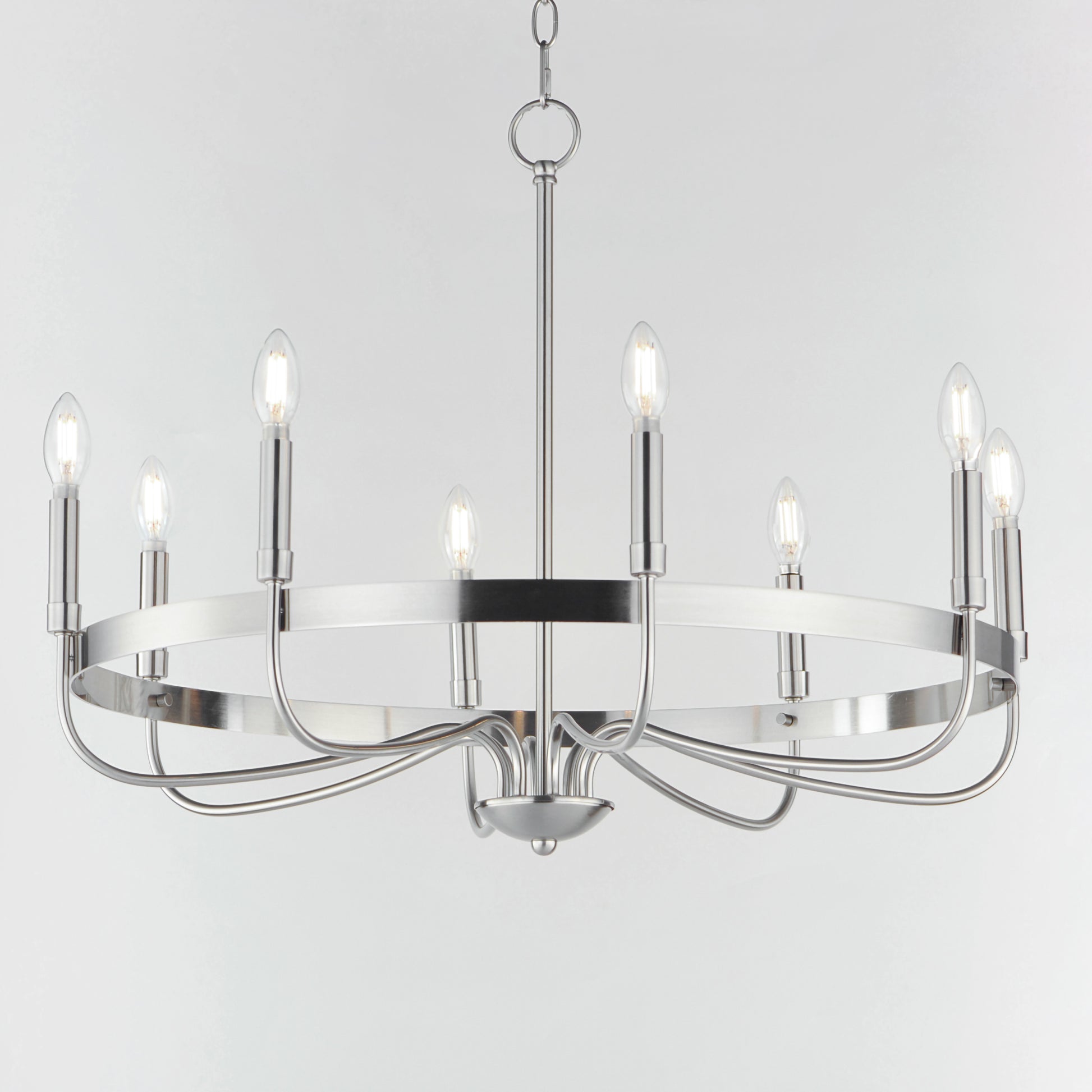 Frankie 8-Light Chandelier Satin Nickel by Maxim Lighting