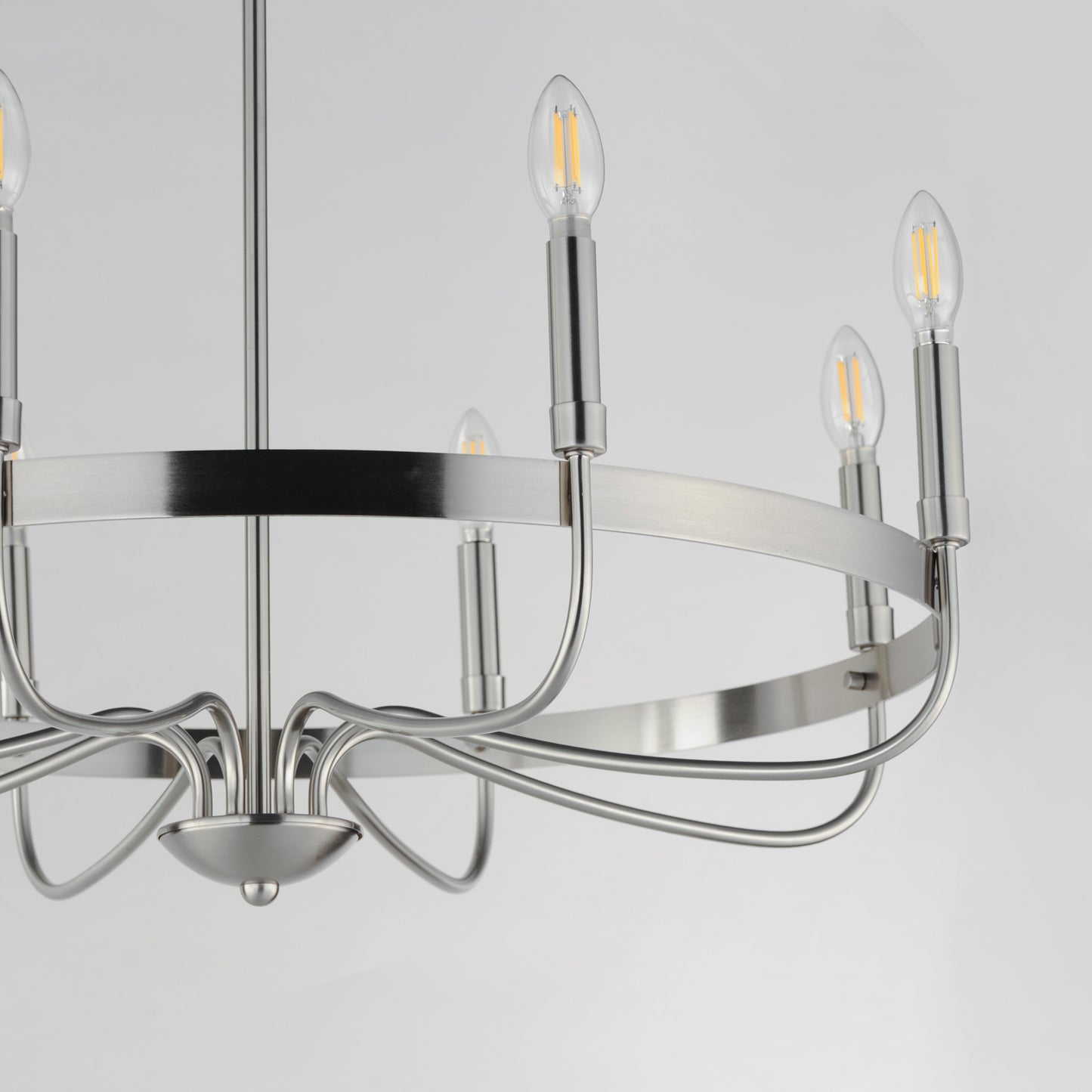 Frankie 8-Light Chandelier Satin Nickel by Maxim Lighting