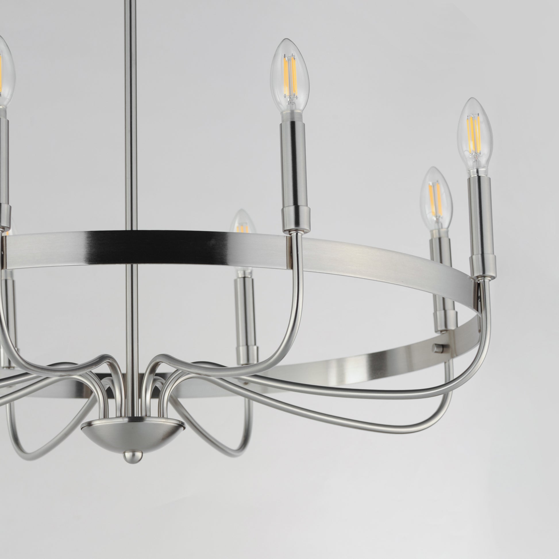 Frankie 8-Light Chandelier Satin Nickel by Maxim Lighting