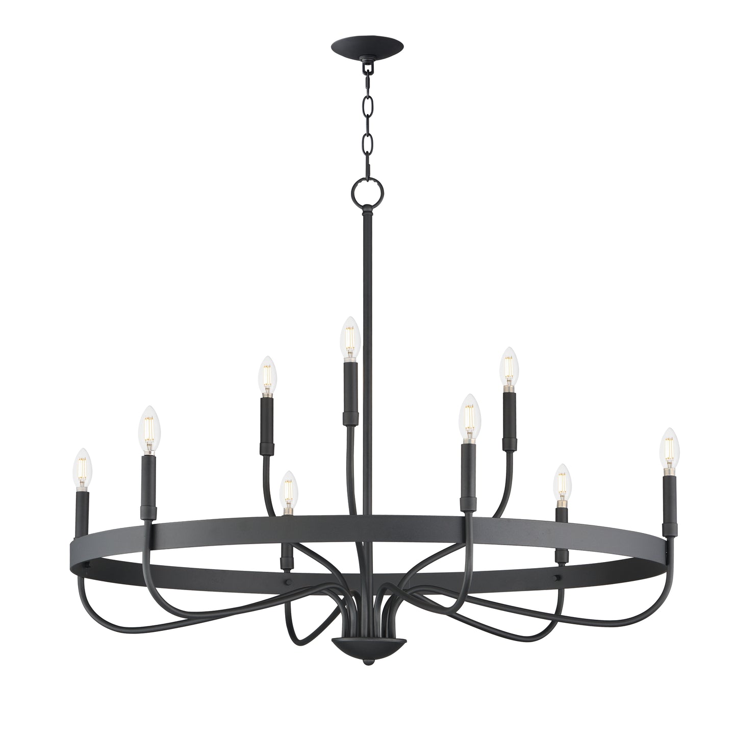 Frankie 9-Light Chandelier Black by Maxim Lighting