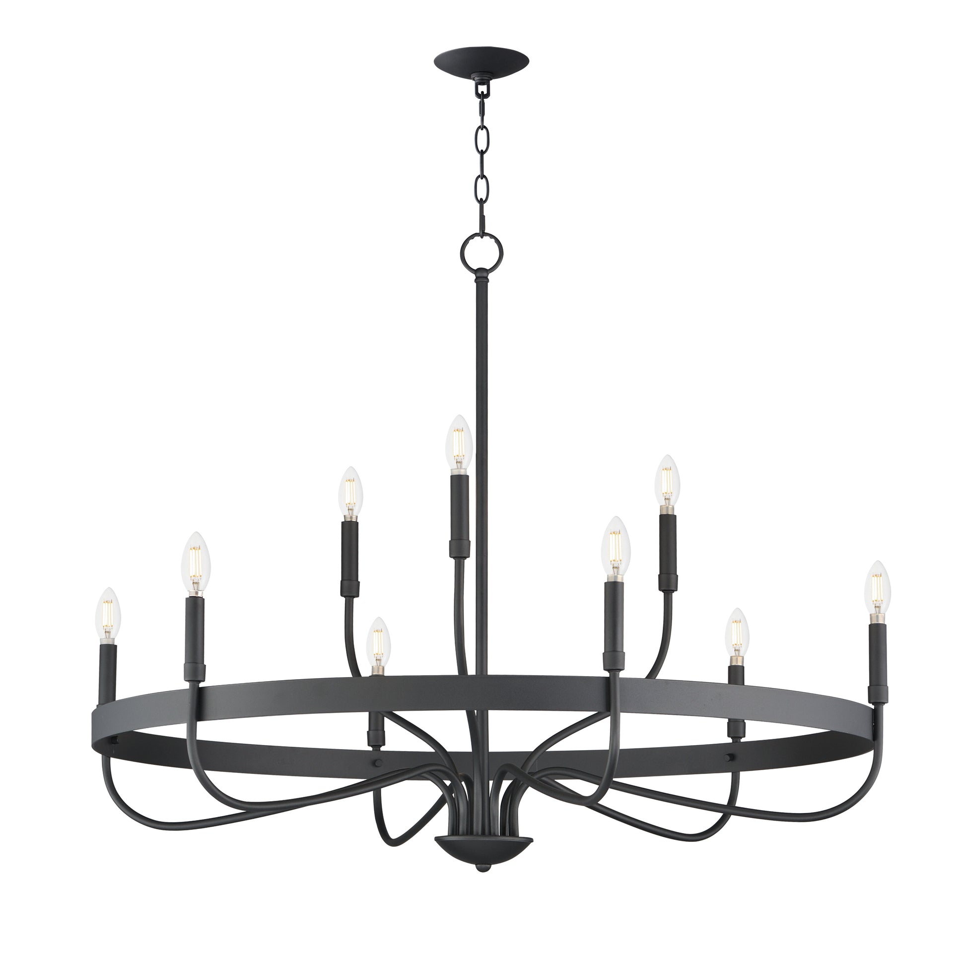 Frankie 9-Light Chandelier Black by Maxim Lighting
