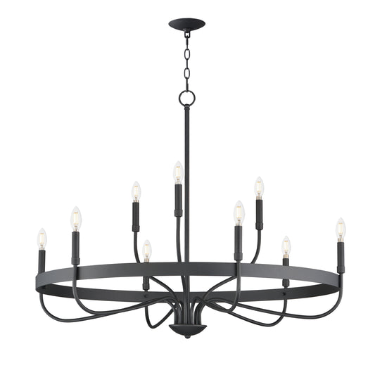 Frankie 9-Light Chandelier Black by Maxim Lighting