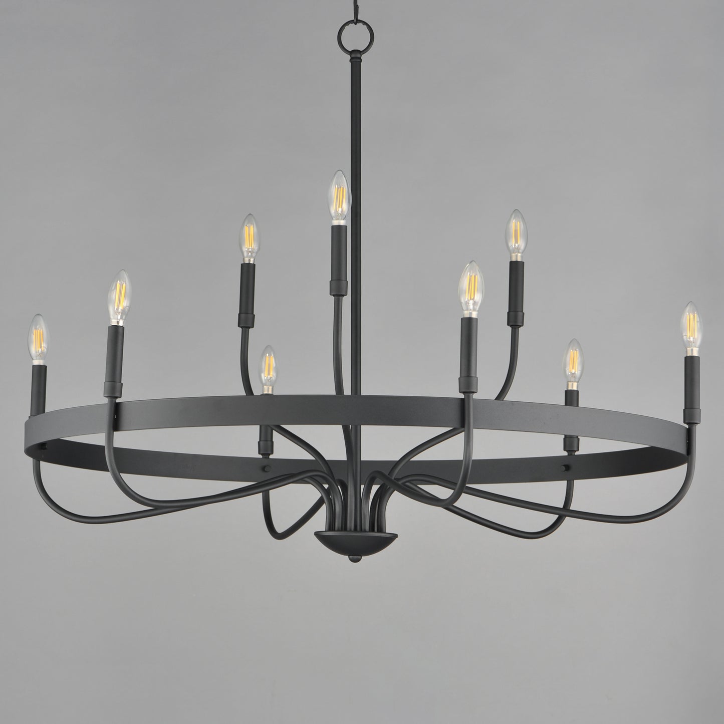 Frankie 9-Light Chandelier Black by Maxim Lighting