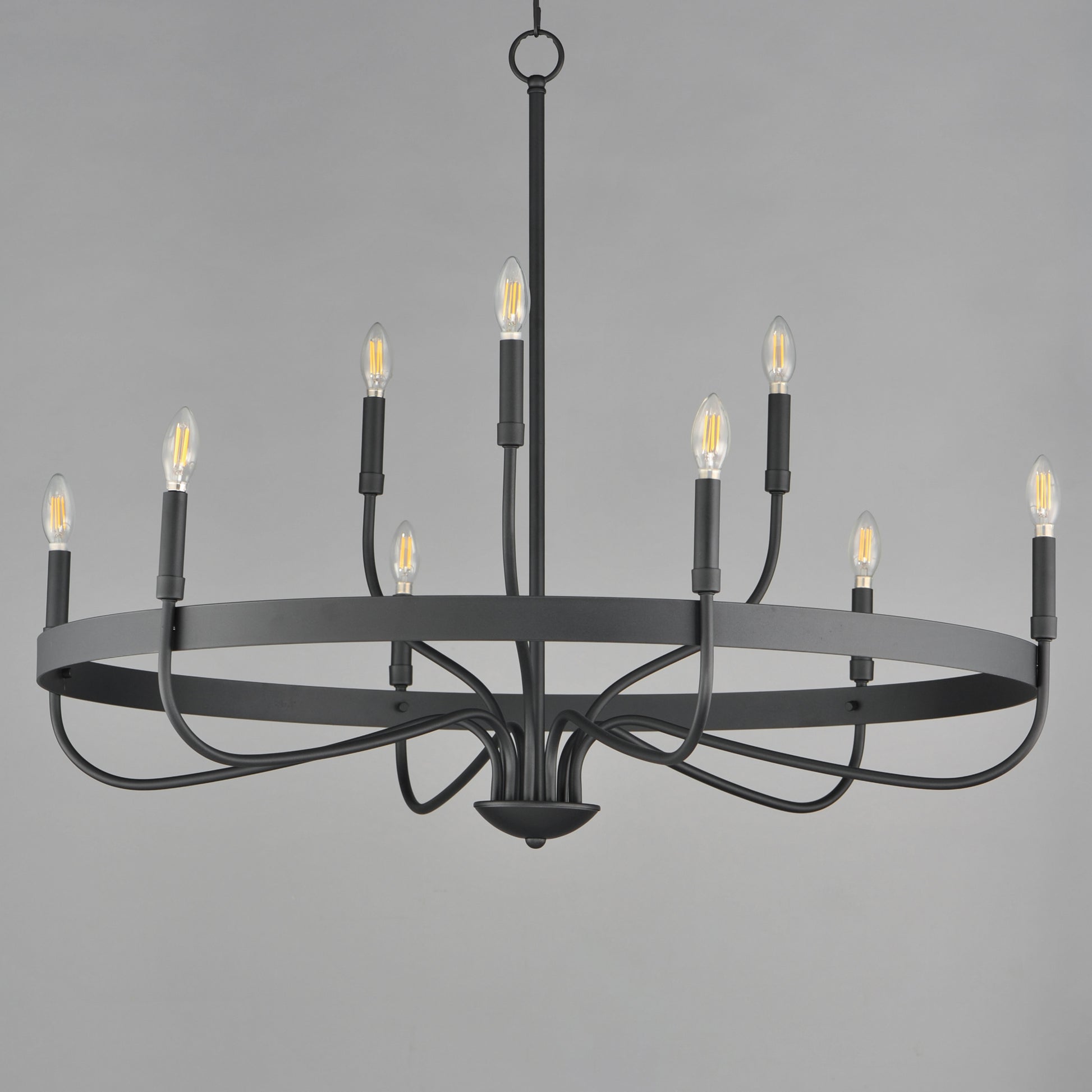 Frankie 9-Light Chandelier Black by Maxim Lighting
