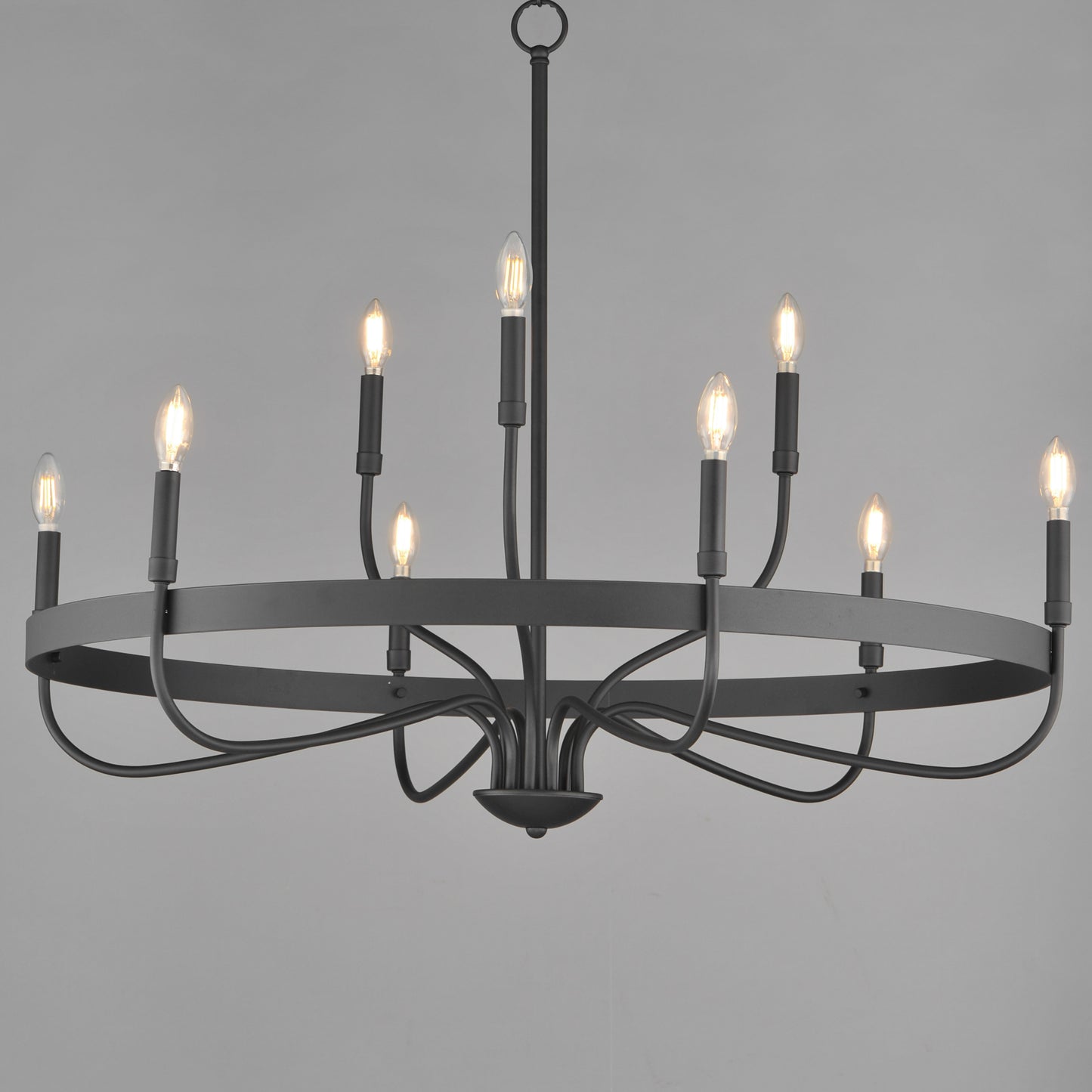 Frankie 9-Light Chandelier Black by Maxim Lighting
