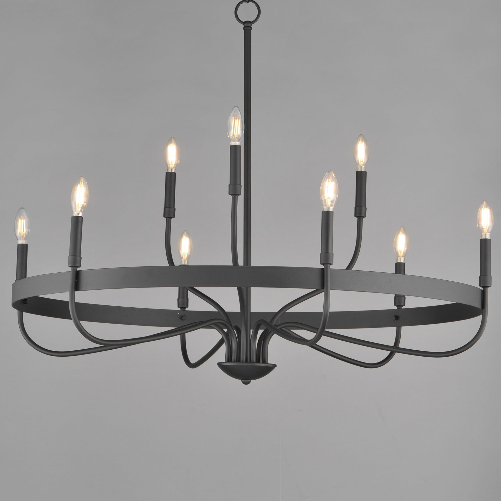 Frankie 9-Light Chandelier Black by Maxim Lighting