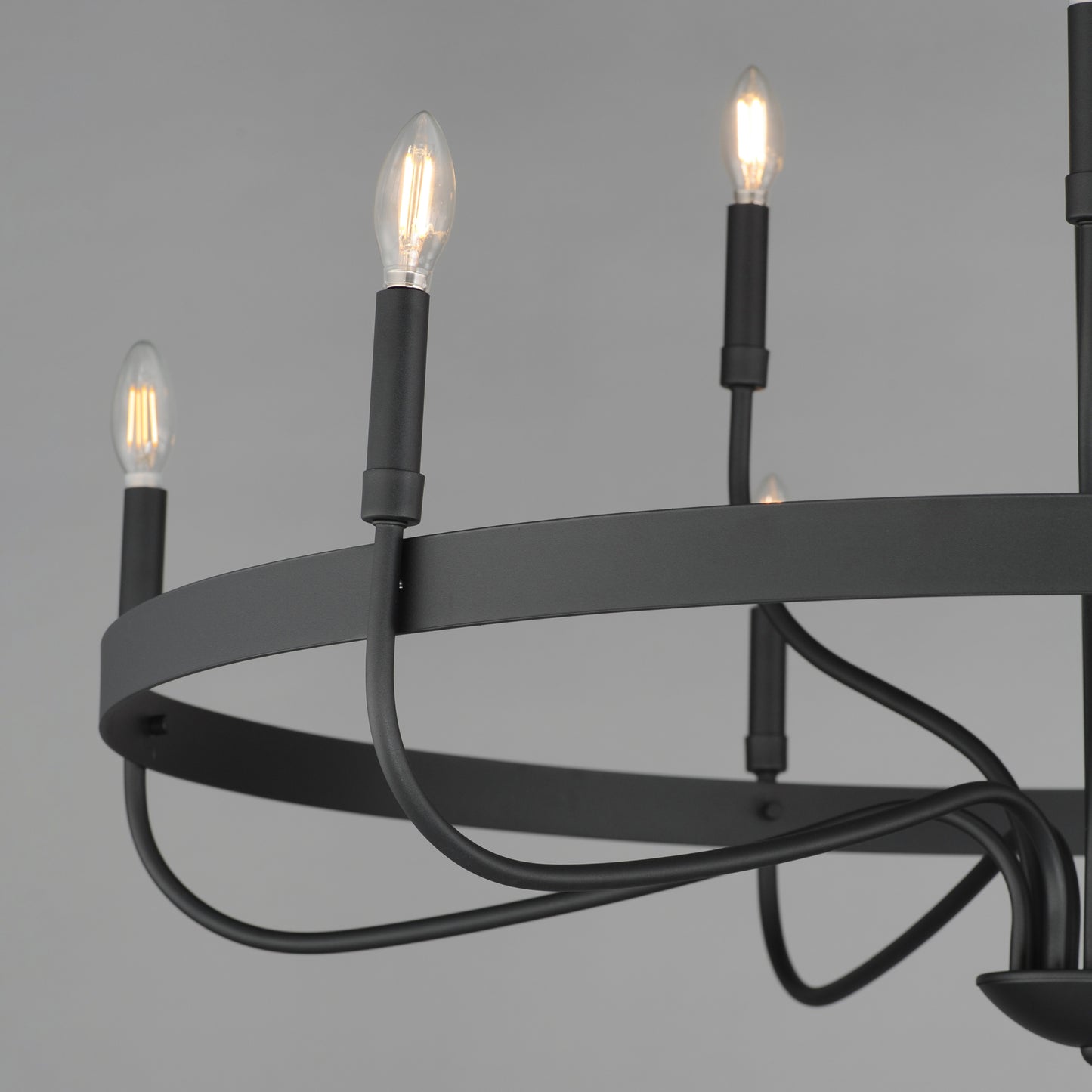 Frankie 9-Light Chandelier Black by Maxim Lighting