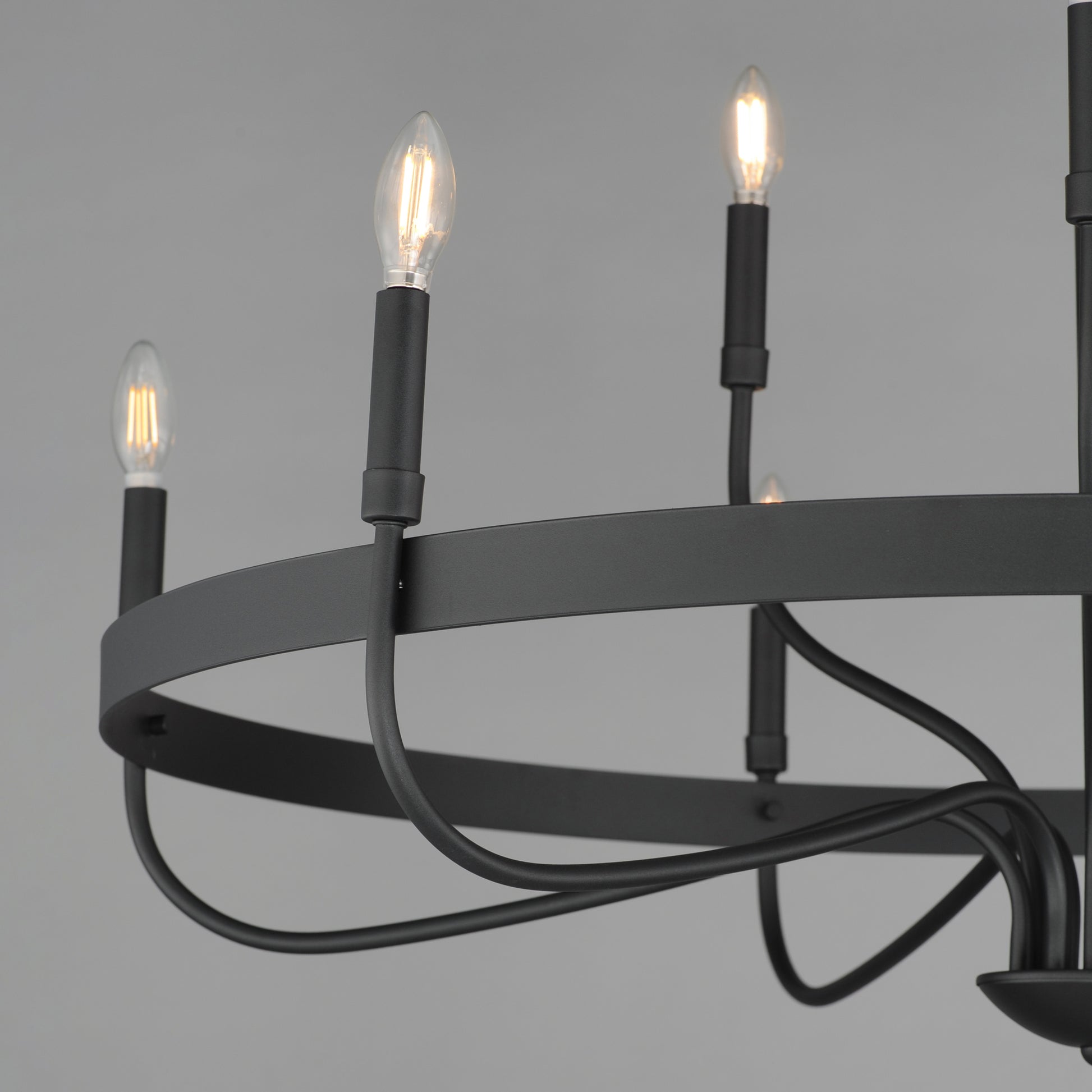 Frankie 9-Light Chandelier Black by Maxim Lighting