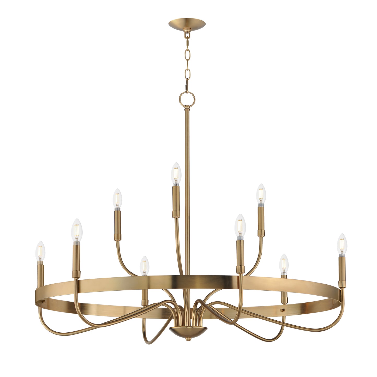 Frankie 9-Light Chandelier Heritage by Maxim Lighting