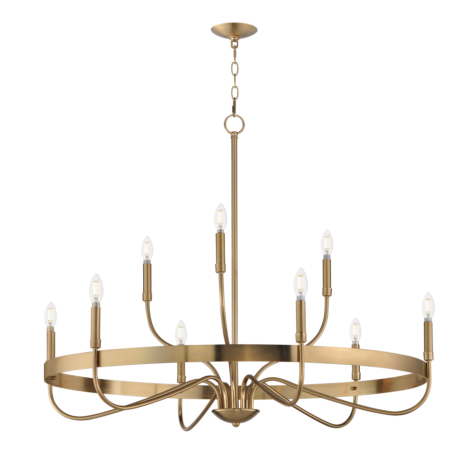 Frankie 9-Light Chandelier Heritage by Maxim Lighting