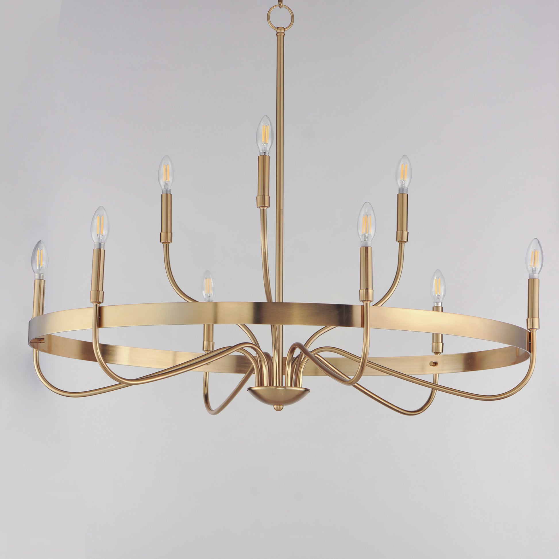 Frankie 9-Light Chandelier Heritage by Maxim Lighting