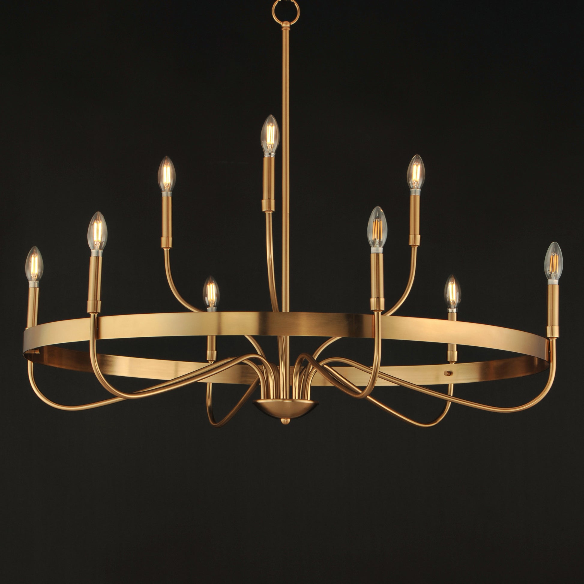 Frankie 9-Light Chandelier Heritage by Maxim Lighting
