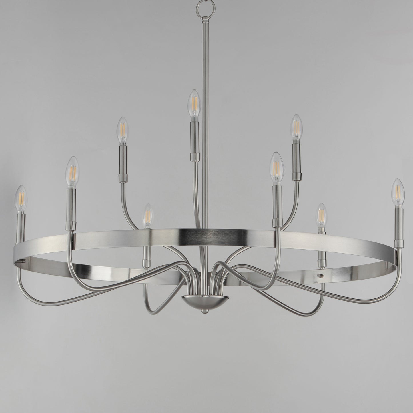 Frankie 9-Light Chandelier Satin Nickel by Maxim Lighting