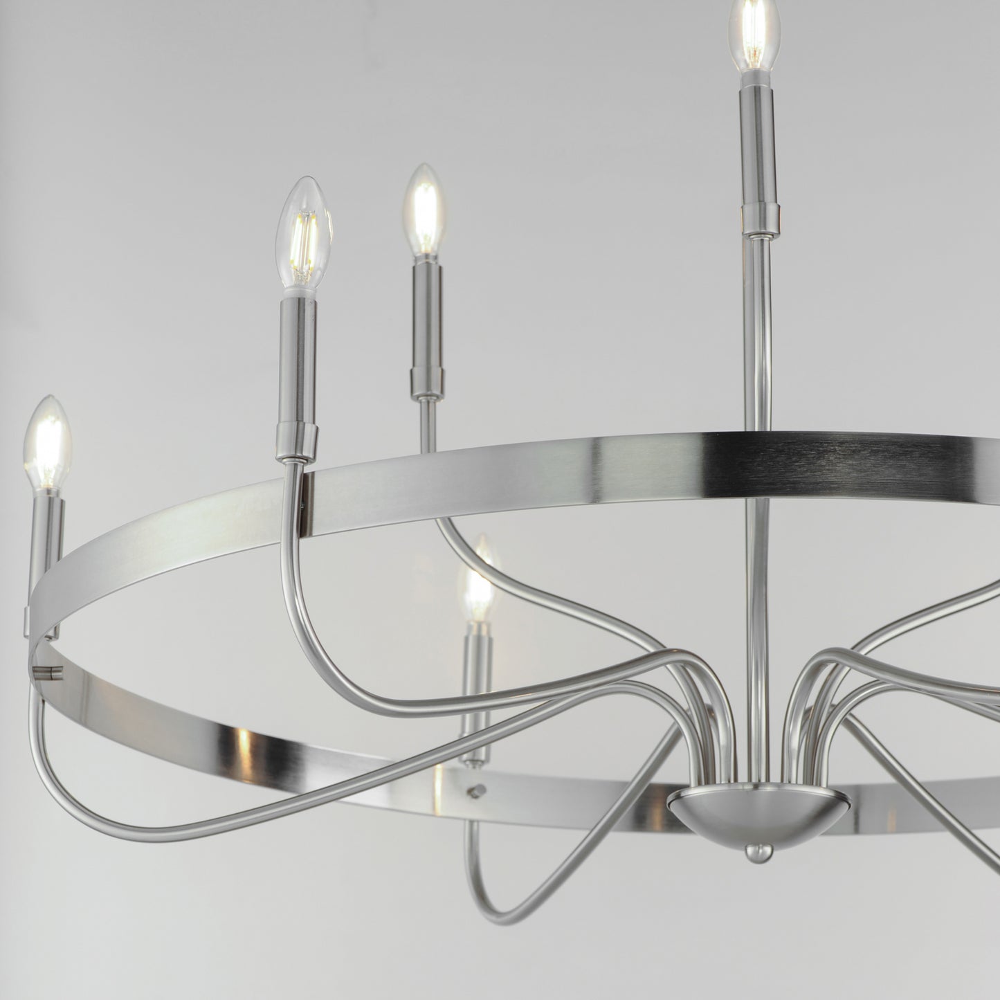 Frankie 9-Light Chandelier Satin Nickel by Maxim Lighting