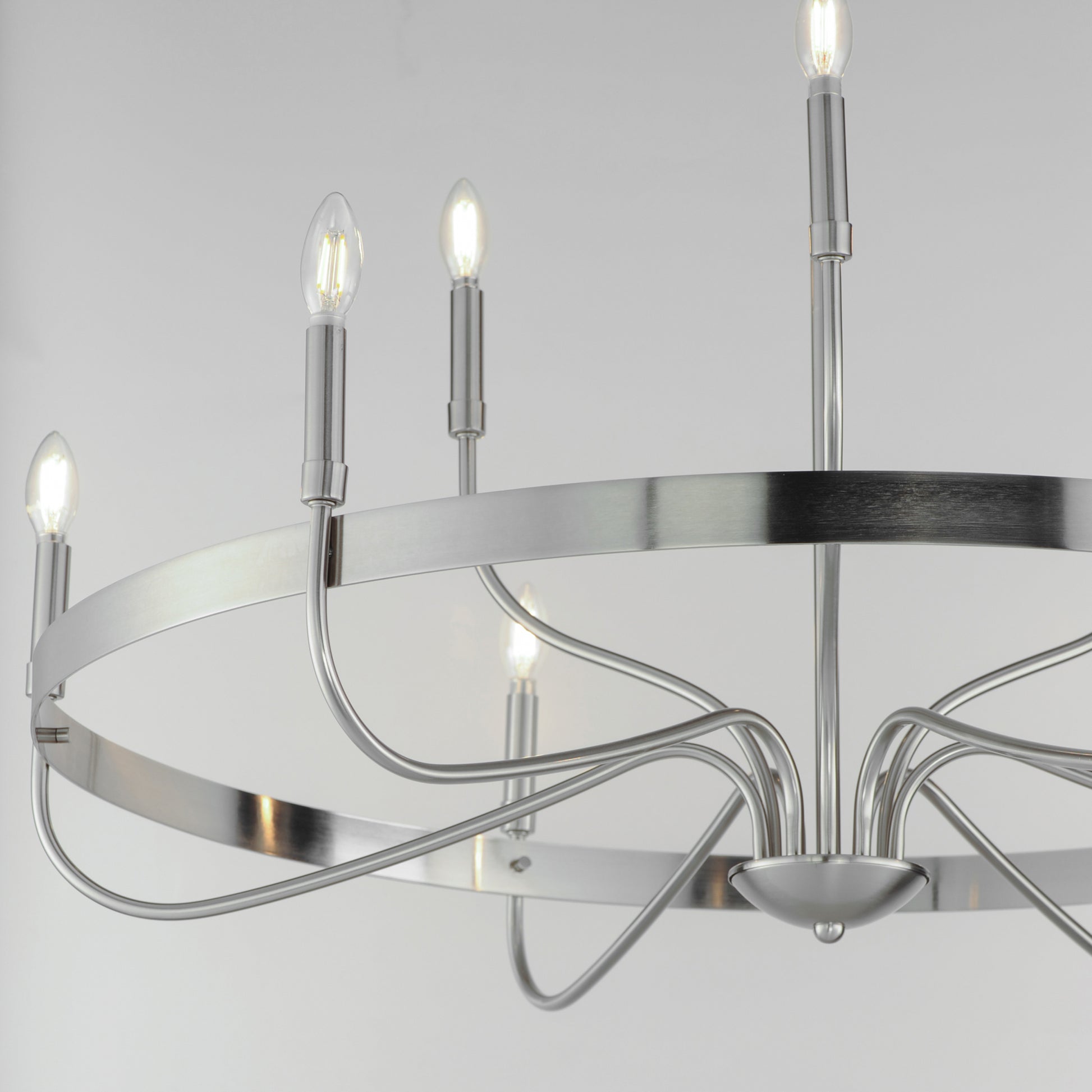 Frankie 9-Light Chandelier Satin Nickel by Maxim Lighting