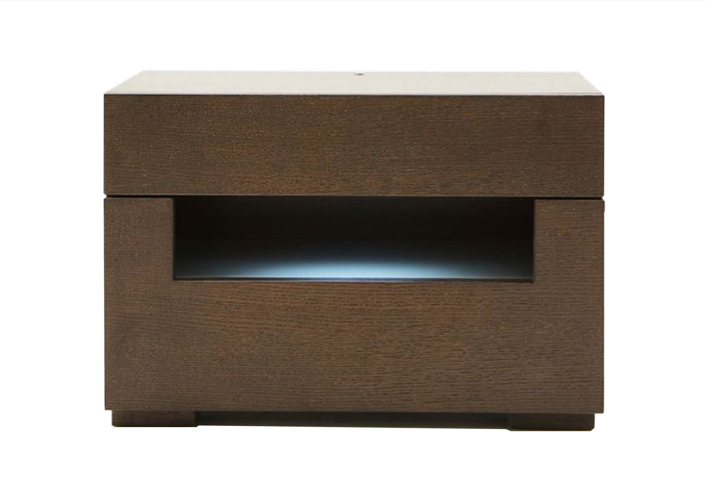 Ceres Modern Brown Oak and Grey Nightstand