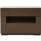 Ceres Modern Brown Oak and Grey Nightstand