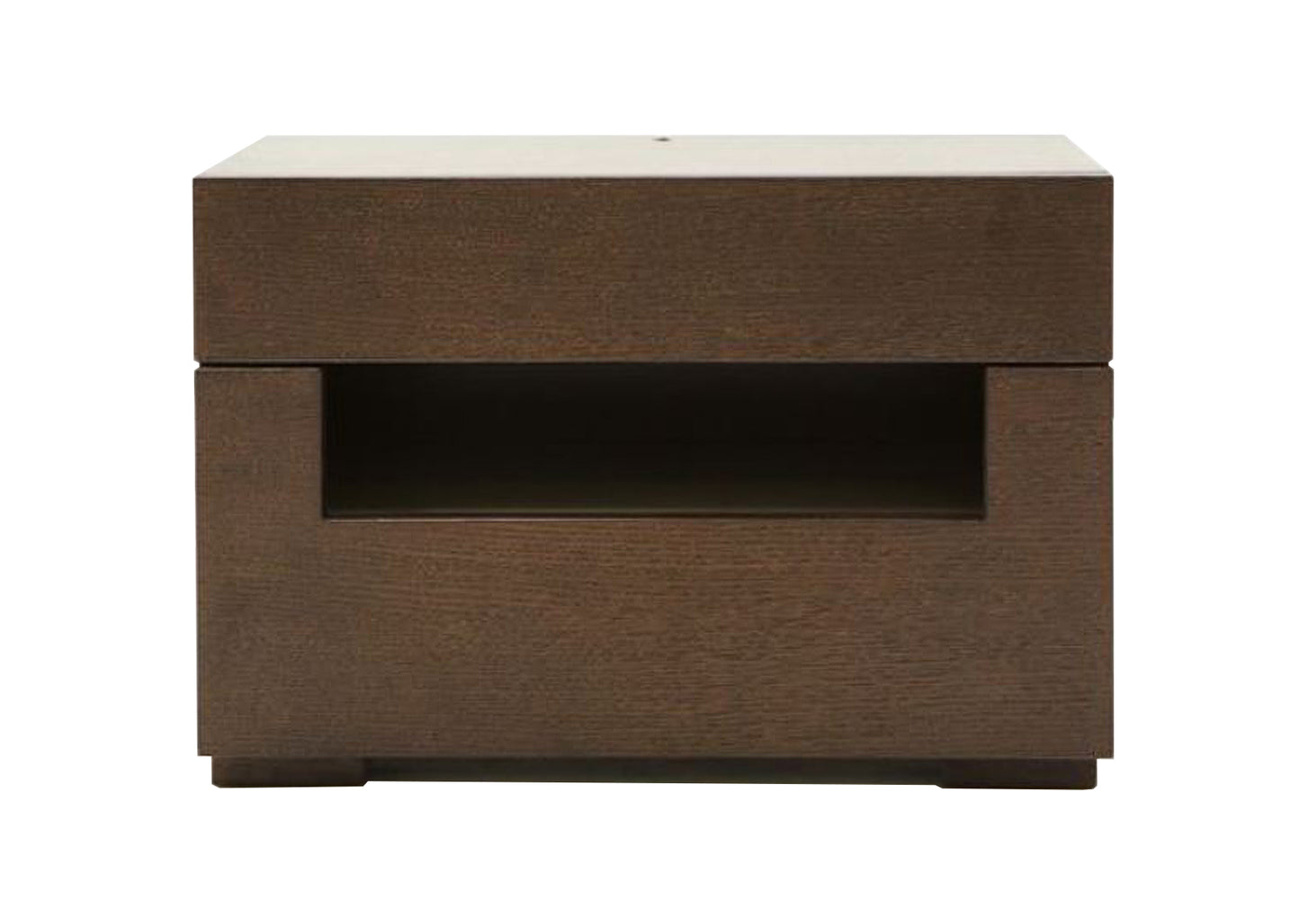 Ceres Modern Brown Oak and Grey Nightstand