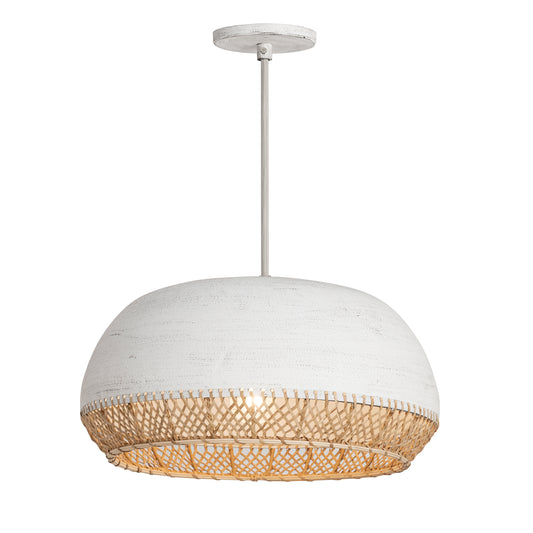 Tamba Large Pendant Ivory by Maxim Lighting