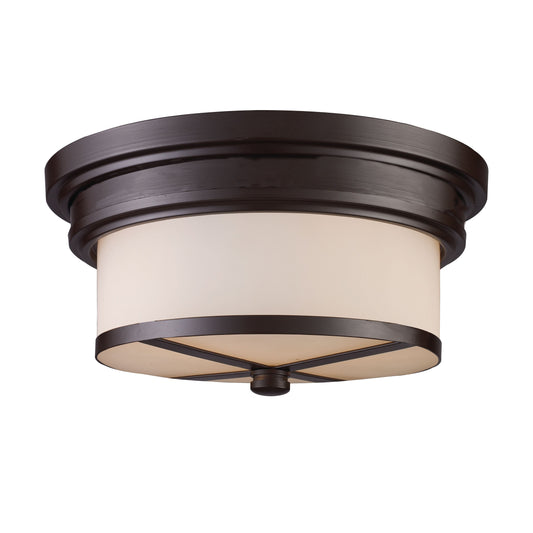 13" 2-Light Flush Mount Oiled Bronze by Elk