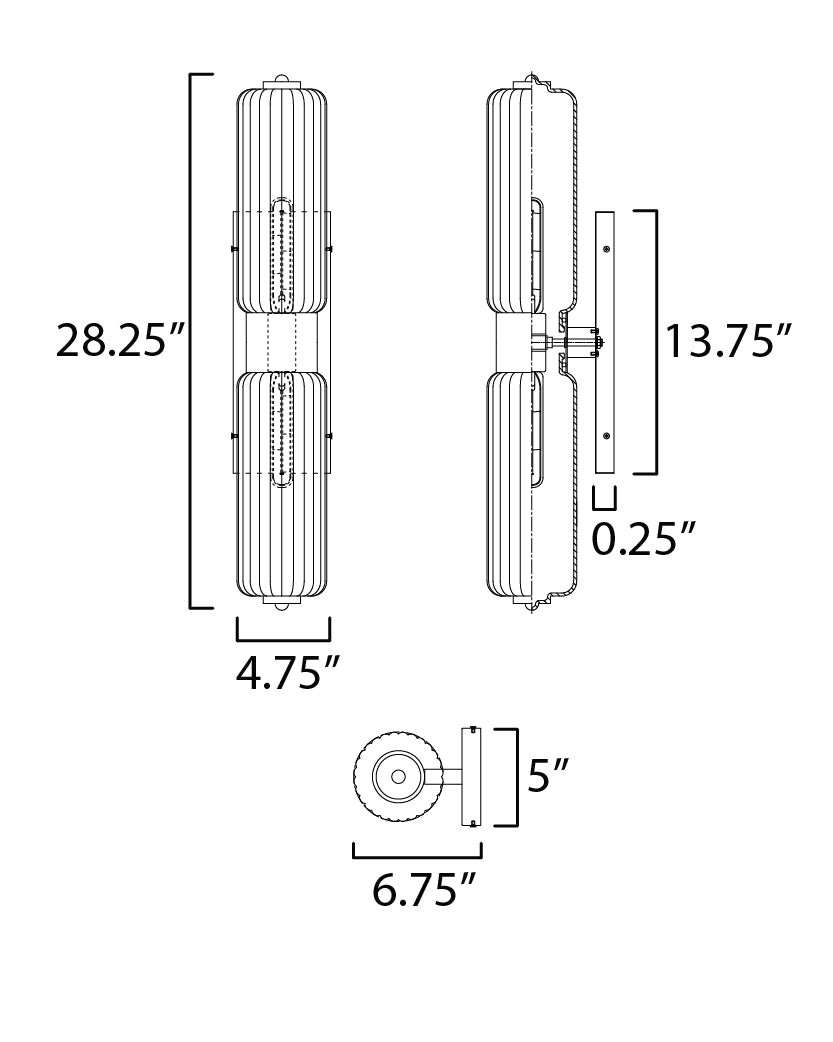 Kasbah 2-Light Wall Sconce Satin Nickel by Maxim Lighting