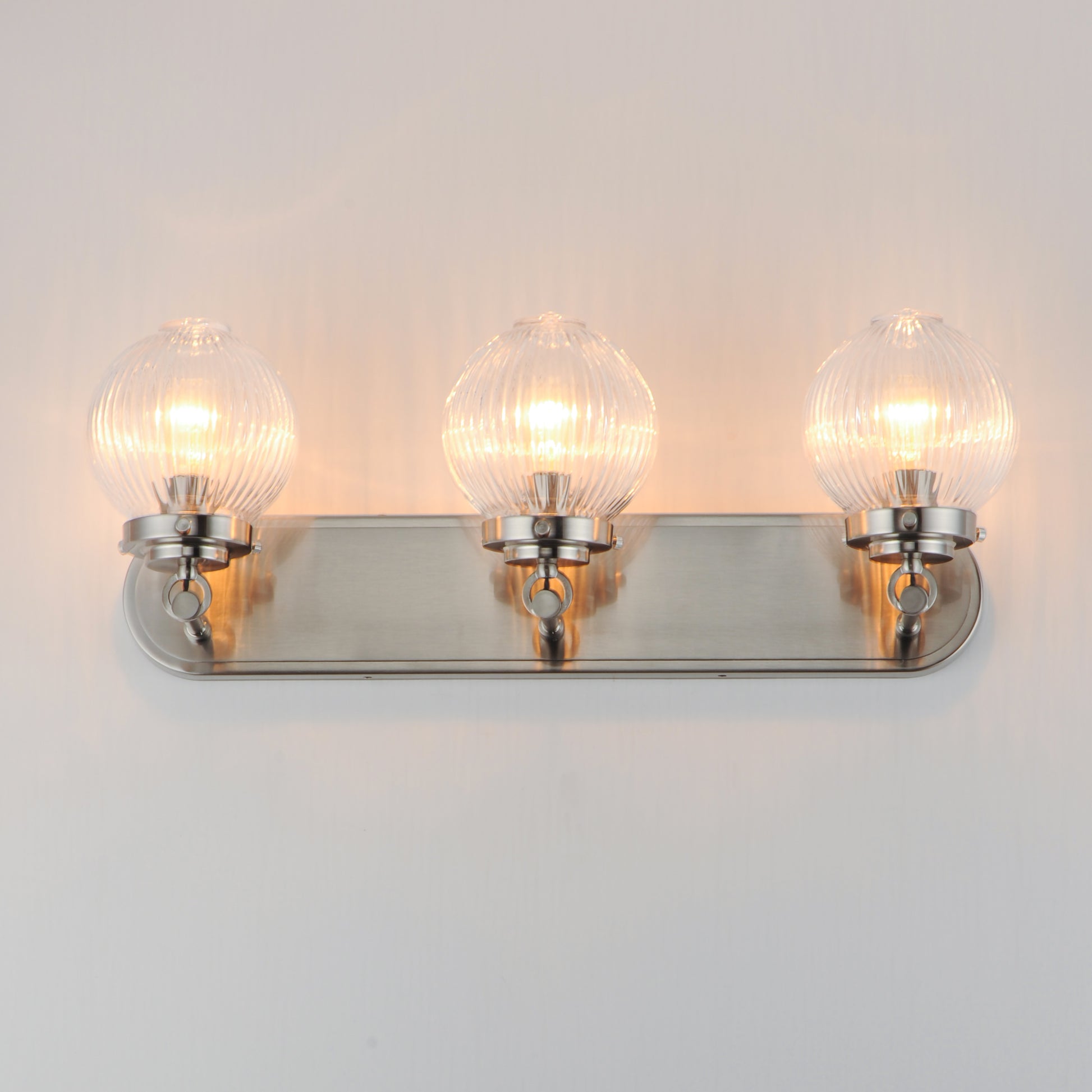 Kasbah 3-Light Bath Vanity Satin Nickel by Maxim Lighting