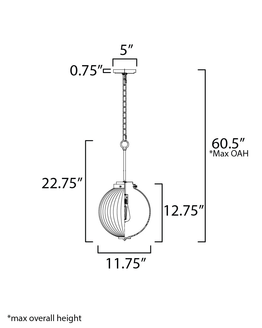 Kasbah 12" Pendant Oil Rubbed Bronze by Maxim Lighting