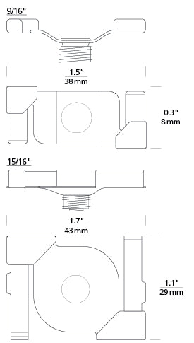 Visual Comfort Monorail T Connector Antique Bronze