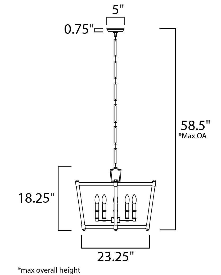 Lucent 5-Light Chandelier Heritage by Maxim Lighting