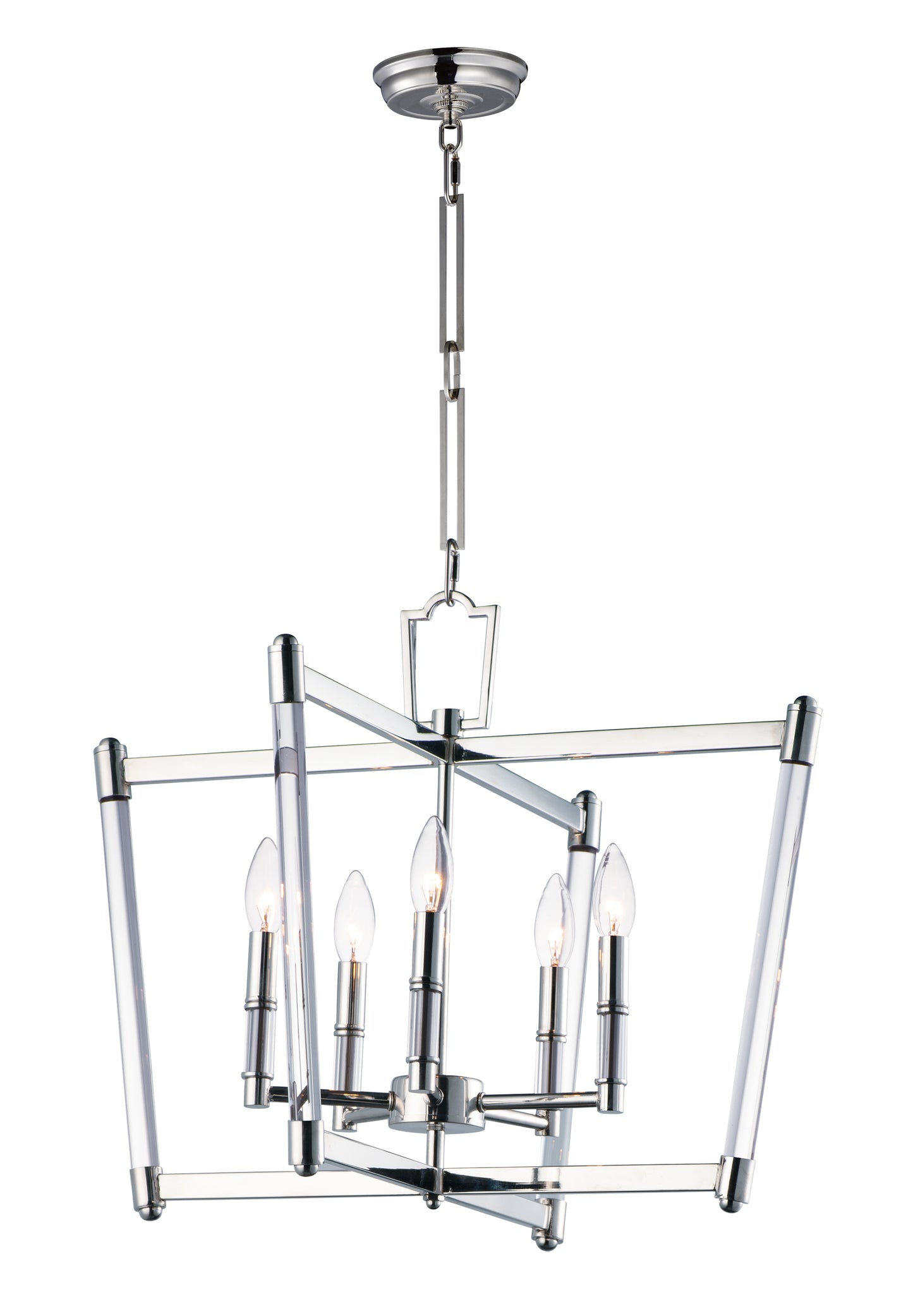 Lucent 5-Light Chandelier Polished Nickel by Maxim Lighting
