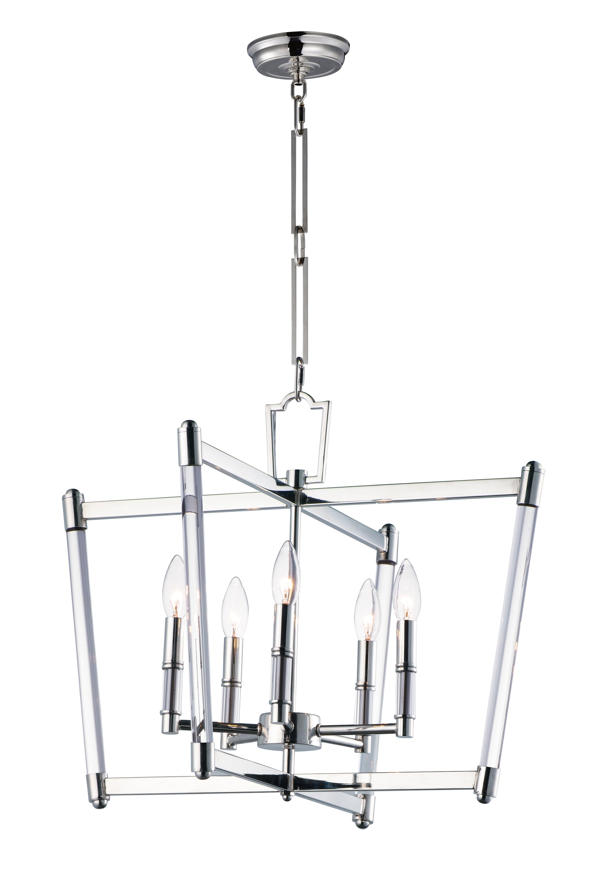 Lucent 5-Light Chandelier Polished Nickel by Maxim Lighting